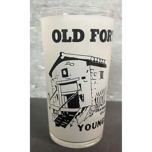 Vintage Souvenir Glass Youngstown New York Old Fort Niagara Hazel Atlas‎ Glass